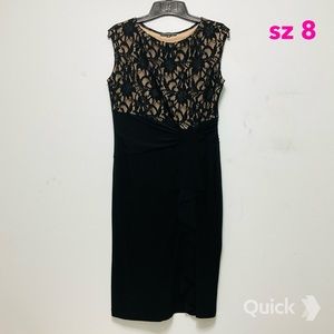 sz 8 - NWT Covington Floral Lace Sheath Ruffle Dress